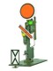 Semaphore distant signal with movable disc and arm